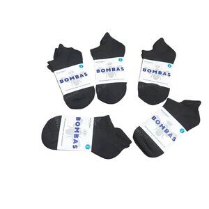 Bombas ankle Sock tech 5-Pack Black size Small honeycomb blister tab performance